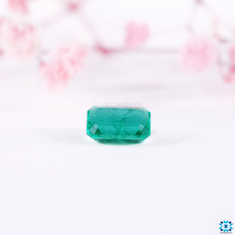 1.95 carat gemstone designed in emerald cut gemstone form.