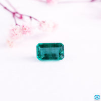 2.24 carat gemstone in emerald cut gemstone design.