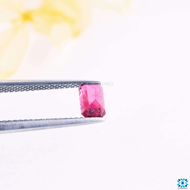 Pink tourmaline loose gemstone with October birthstone tourmaline.