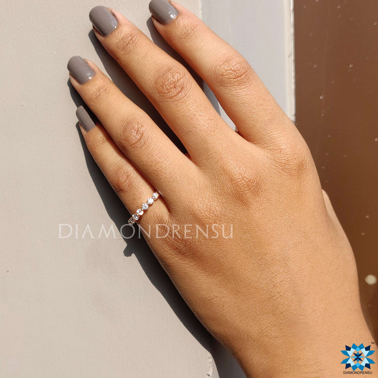 Wedding band moissanite crafted for timeless celebrations.