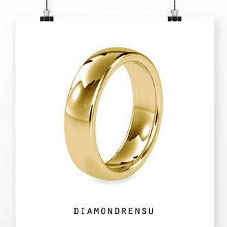 Handmade comfort band ring with simple elegance for everyday wear.