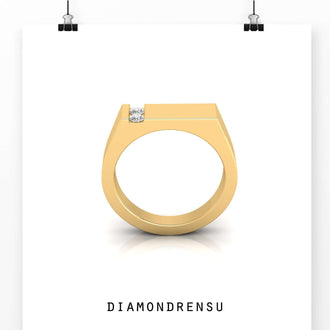 Two diamond ring for men with bold symmetry.
