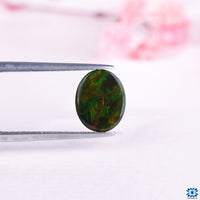 1.88 carat Ethiopian opal in oval cut is a beautiful choice for October birthstone lovers.