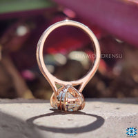 Moissanite engagement ring with a classic cushion cut for a modern bride.