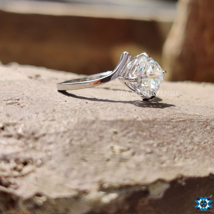 A cushion cut ring featuring an elegant design, perfect for an engagement or anniversary.