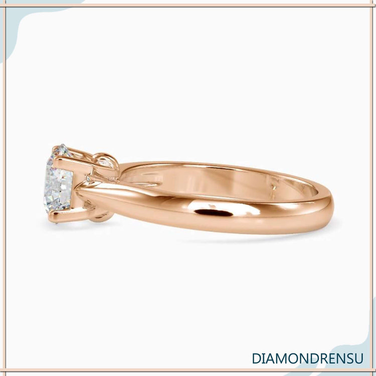 4 prong diamond ring for enhanced durability and sparkle.