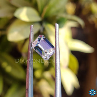 Moissanite emerald cut featured as a loose Moissanite stone for buyers seeking unique cuts.