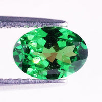 Tsavorite gemstone in 0.76 carat gemstone size.
