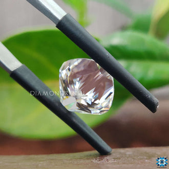 Loose moissanite includes cushion cut options in 3.67 carat moissanite.