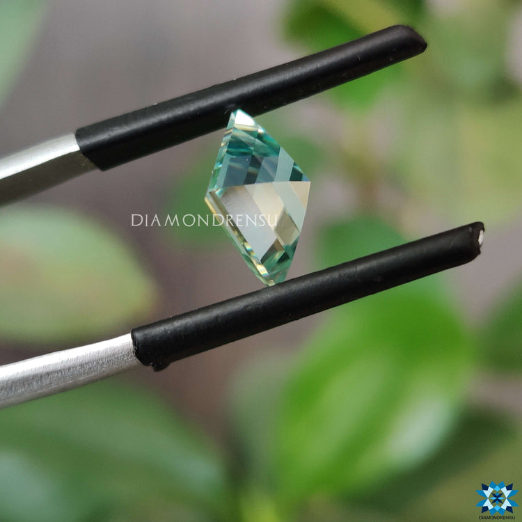 Fancy moissanite available in custom cut shapes.