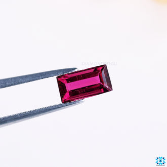 1.24 carat emerald gemstone pink tourmaline.