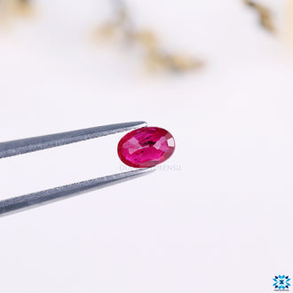 July gemstone offered as oval cut gemstone and oval cut ruby gemstone.