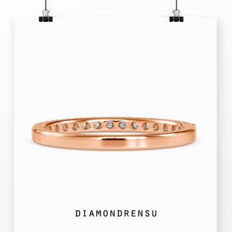 Handmade diamond half eternity band with brilliant cut diamonds for a refined style.