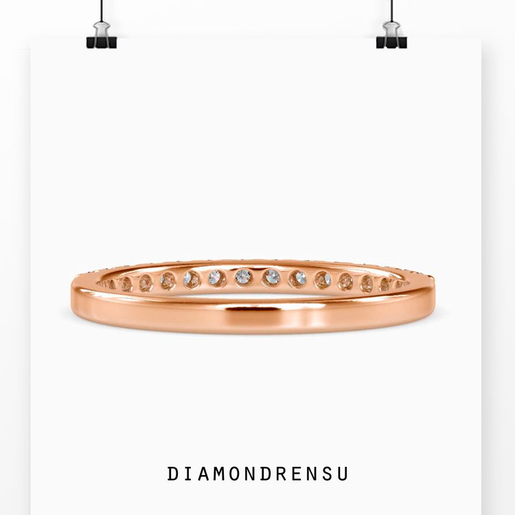 Handmade diamond half eternity band with brilliant cut diamonds for a refined style.