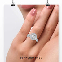Round cut diamond ring in a 4 prong setting, perfect for engagements