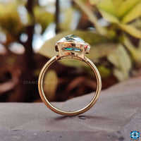 Exquisite round moissanite engagement ring for unforgettable proposals.