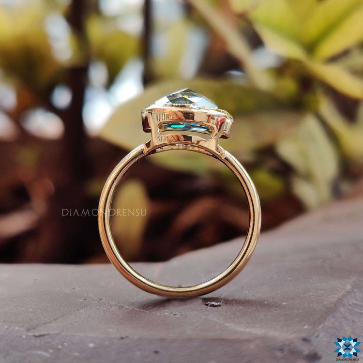 Exquisite round moissanite engagement ring for unforgettable proposals.