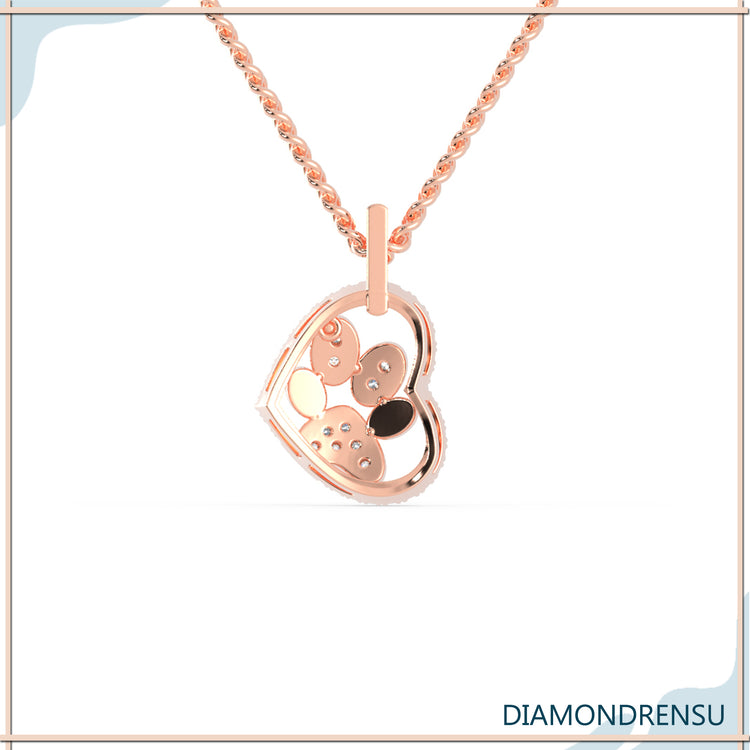Round diamond cross pendant with an IGI certified diamond, crafted in a delicate handmade style.