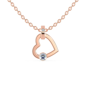 The heart shape pendant adds a sweet, romantic touch.