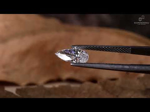 Lab grown diamond loose pear shaped diamond.