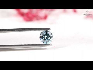 This lab grown diamond features a blue color with round shape and 1 carat size.