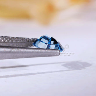 Lab grown blue diamond loose grown diamond.