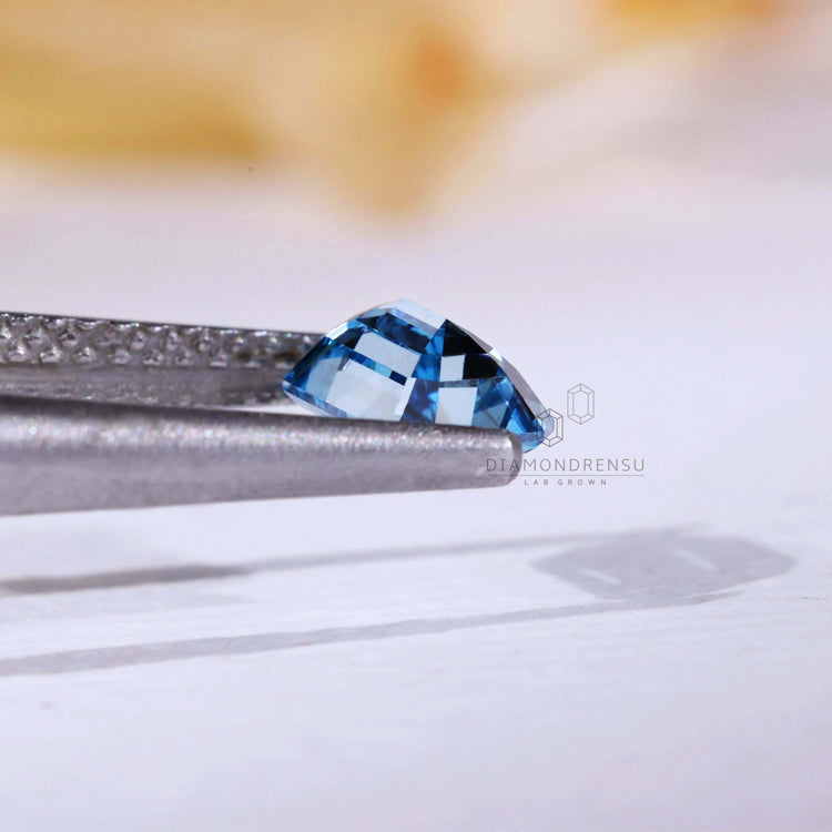 Lab grown blue diamond loose grown diamond.
