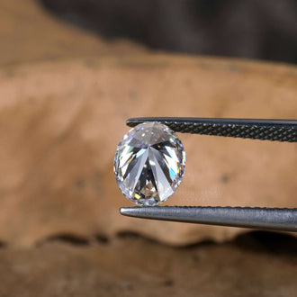 Antique oval cut diamond IGI certified.