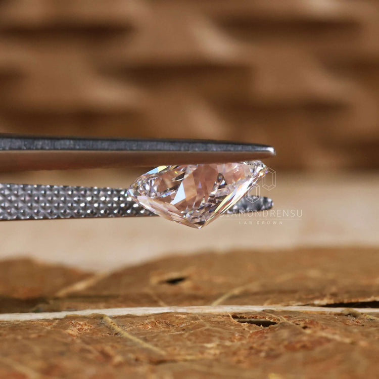 IGI certified lab grown diamonds loose stones include this elongated cushion cut.