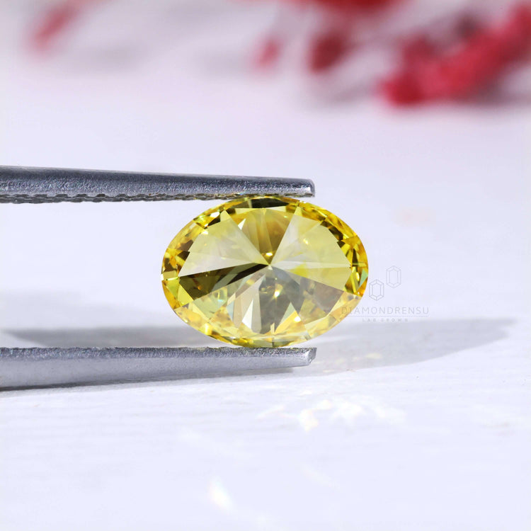 1.27 carat loose lab grown oval diamond.