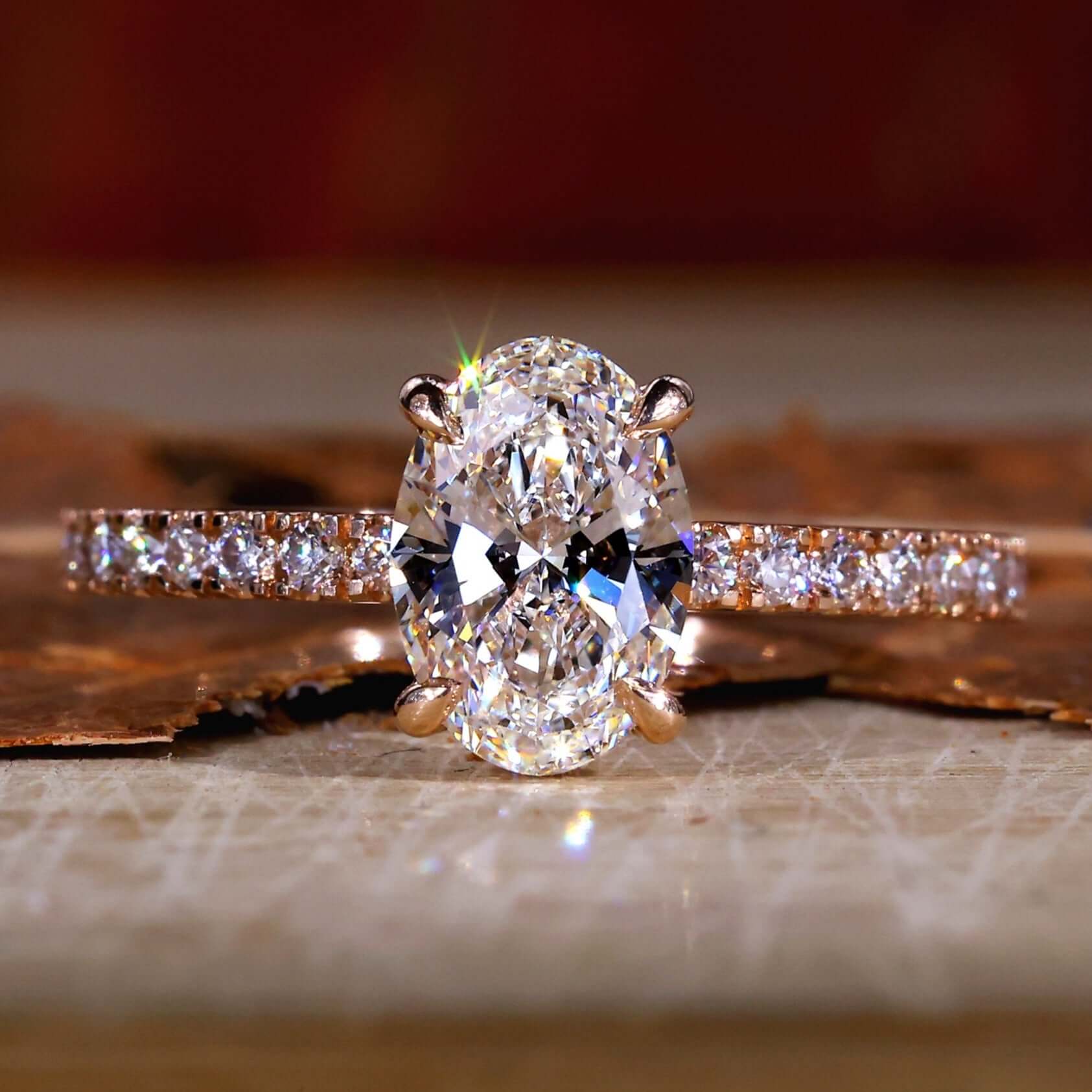 1 carat oval engagement rings