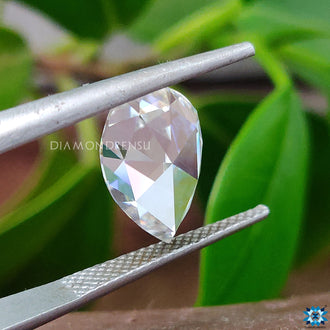 Pear Rose Cut moissanite ideal for earrings crafted using 2.59 carat moissanite by diamondrensu.