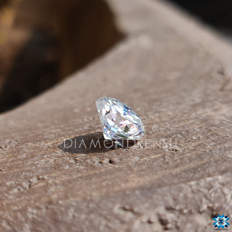 Loose moissanite stone in classic octagon shape.