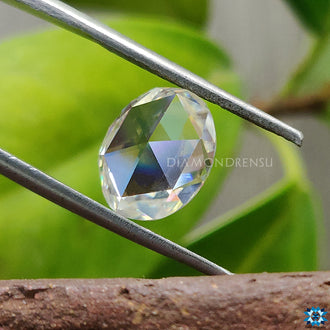 Diamondrensu Moissanite supplies Oval Rose Cut loose stones in 2.36 carat Moissanite weight.