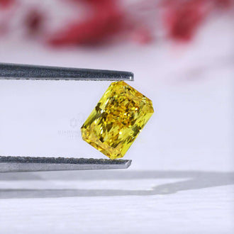 IGI certified radiant cut lab grown diamond loose.