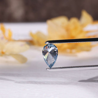 Pear cut diamond loose blue diamond.