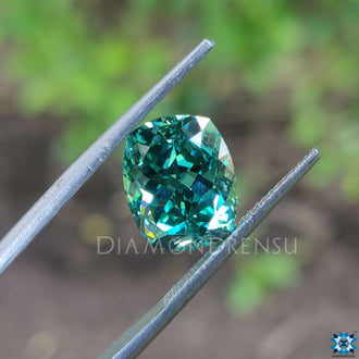 Moissanite Cushion Divine Cut listed under 3.96 carat Moissanite by Diamondrensu.