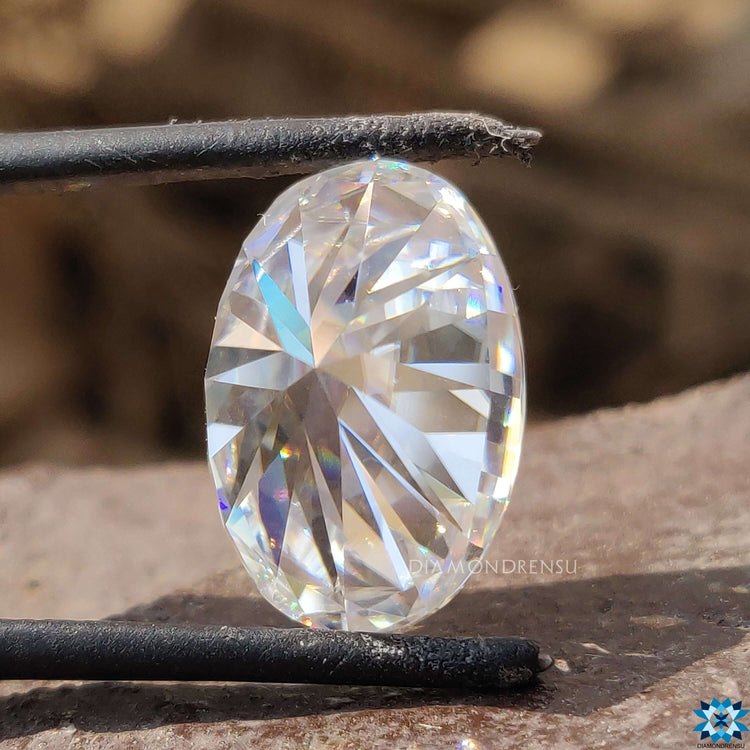 Diamondresnu Oval Cut Moissanite featured as a loose moissanite stone in 7.94 carat size.