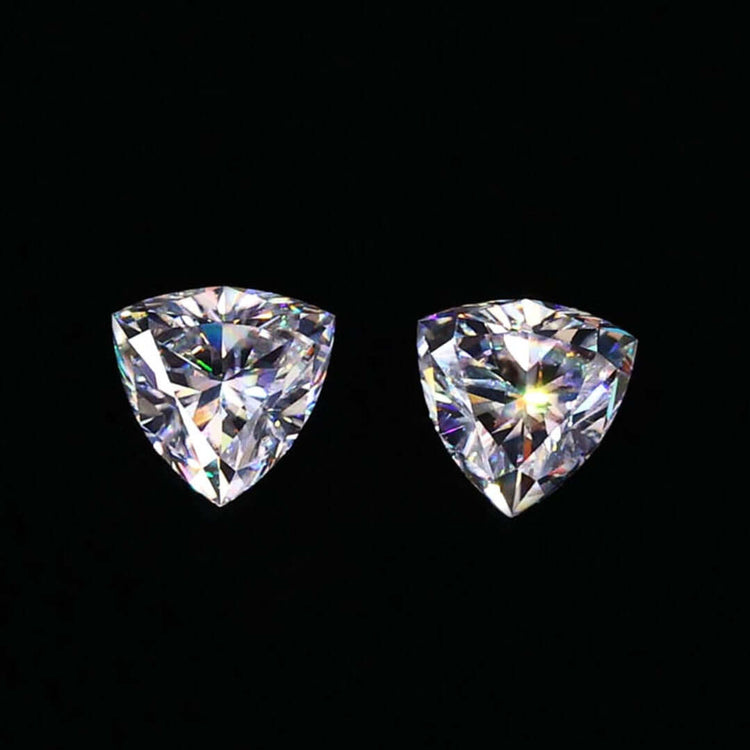 Moissanite Trillion Cut best pair of loose stones from Diamondresnu.