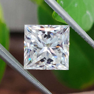 Princess cut moissanite listed for custom rings.