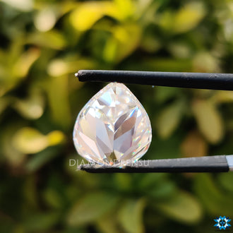 Old European cut moissanite shown as 10.13 carat stone, ideal for moissanite jewelry designs.