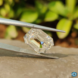 Moissanite Jewelry made using emerald step cut loose stones.