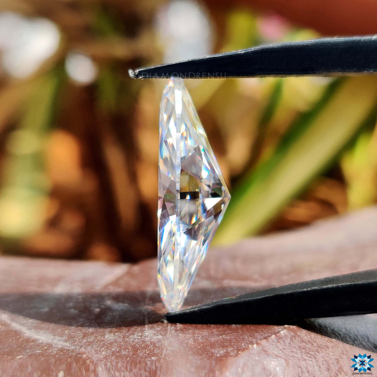 11.16 carat marquise cut moissanite stone.
