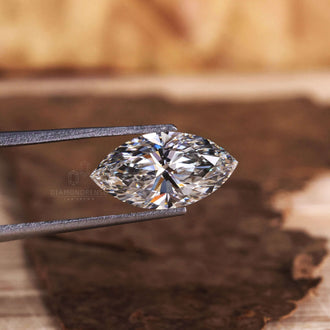 Diamond marquise cut in lab grown diamond form.