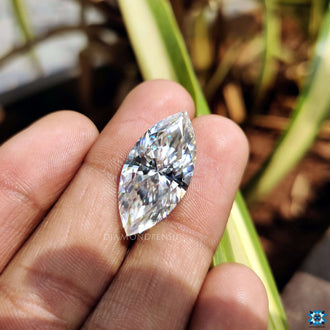 Moissanite marquise loose stone antique cut.