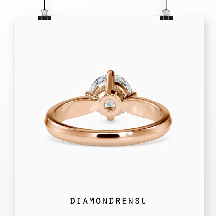 Basket Setting Engagement Ring With Round Solitaire