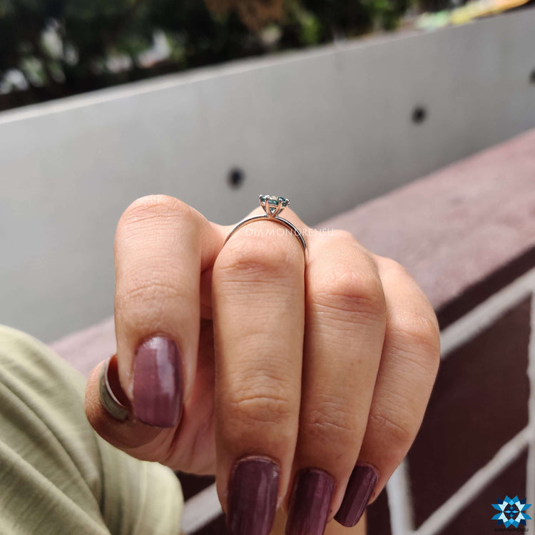 A handcrafted six prong engagement ring made with precision and care.