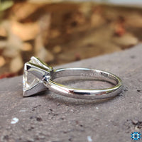 Handmade princess cut engagement ring, an exquisite piece of jewellery for special moments.