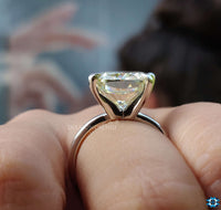 Cushion Cut Moissanite Engagement Ring radiating charm and brilliance.