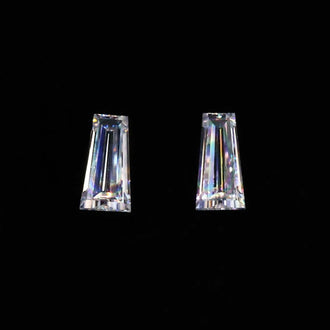 Pair of Tapered Baguette Moissanite stones from Diamondresnu.